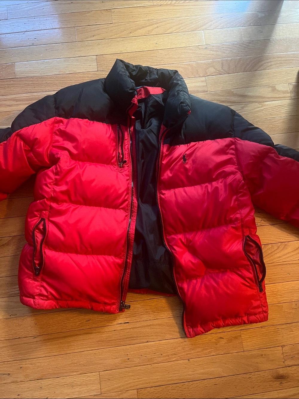 Polo by Ralph Lauren Red and Black Puffer Jacket